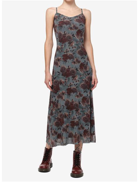 Thorn And Fable Mushroom Floral Midi Dress Hot Topic