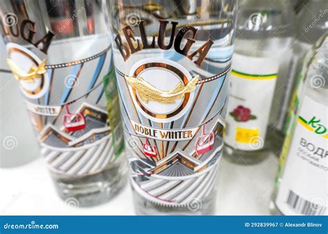 Beluga Noble Russian Vodka On The Shelf In A Superstore Editorial