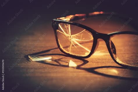 Foto De Dramatic Lit Image Of Broken Glasses On The Floor Selective Focus On The Right Eye Do