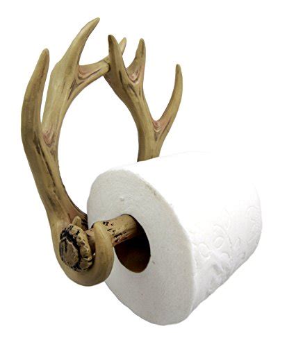 Ebros T Ebros Rustic 10 Point Buck Deer Antlers Toilet Paper Holder