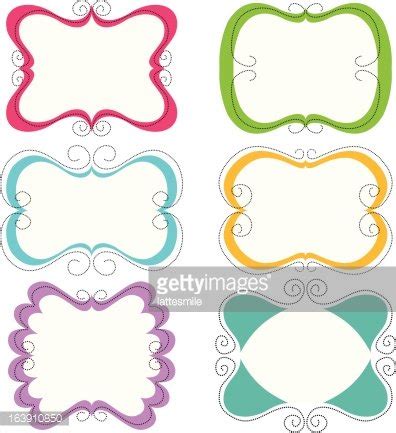 Cute Vector Frames Set Stock Clipart | Royalty-Free | FreeImages