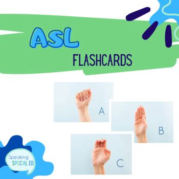 ASL Alphabet Flash Cards by SpeakingSpecialEd | TPT