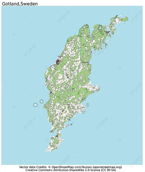 Gotland Sweden Map Aerial View Paradise Location Buildings Vector, Paradise, Location, Buildings ...