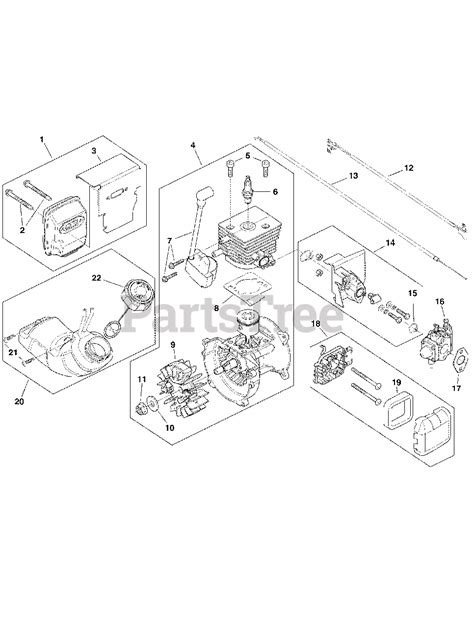 Snapper S27 Bv 1696843 00 41ar2hbc707 Snapper Handheld Blower Vacuum Engine Group Parts