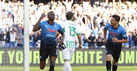 Osimhen Hits Hat Trick As Napoli Thrash Sassuolo To Keep Up Unbeaten