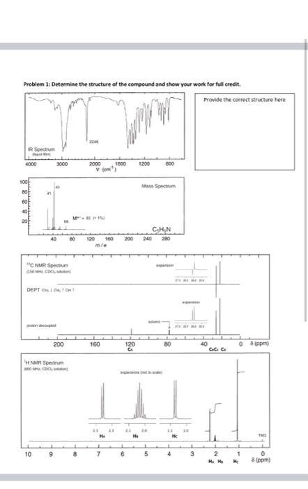 Solved Name Chem Combined Spectroscopy Problems Chegg