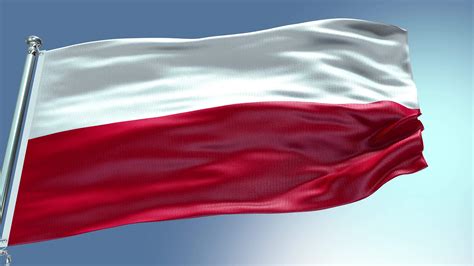 4k Render Poland Flag Video Waving In Wind Poland Flag Wave Loop Waving