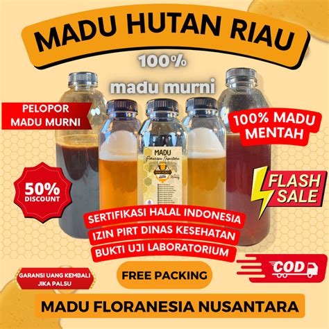 Jual MADU MURNI MADU ASLI HUTAN RIAU 500 Gram KUALITAS PREMIUM FULL