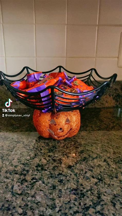 DIY DOLLAR TREE HALLOWEEN CANDY BOWL | Halloween party diy, Halloween ...