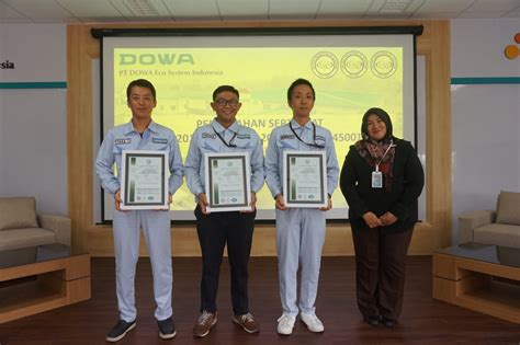 Pt Dowa Eco System Indonesia Sertifikasi Sistem Manajemen