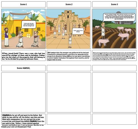 The Parable Of The Prodigal And His Brother Storyboard