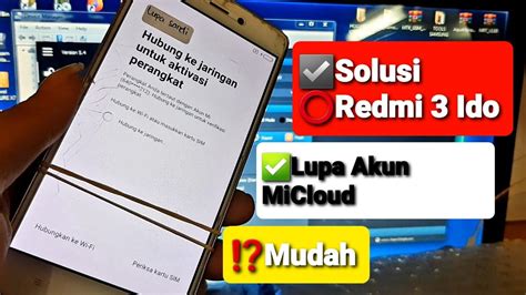 Bypass Micloud Redmi 3 Ido Unlock Micloud Mi Account Redmi 3 YouTube