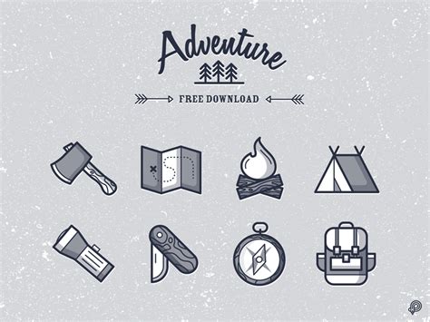 Adventure Icons Pack Freebie Supply