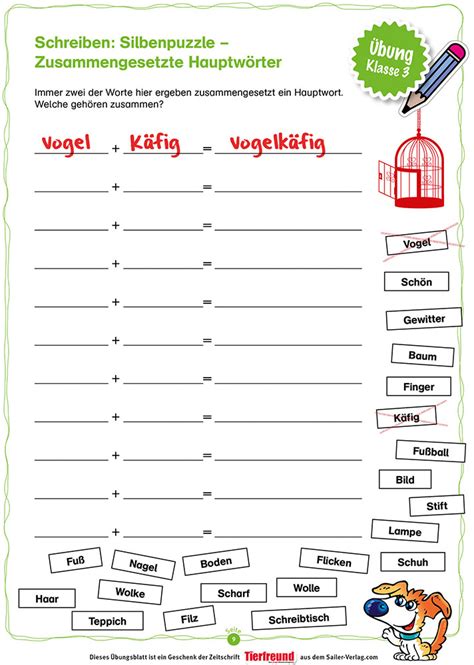 Nomen Verben Adjektive Erkennen Übungen 3 Klasse Deutsch