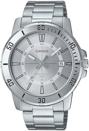 Casio Quartz Analog Black Dial Stainless Steel Men S Watch MTP VD01D