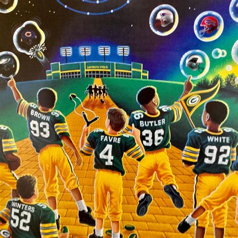 Nfl Green Bay Packers Vintage 1997 Framed 22x18 Poster Print Etsy