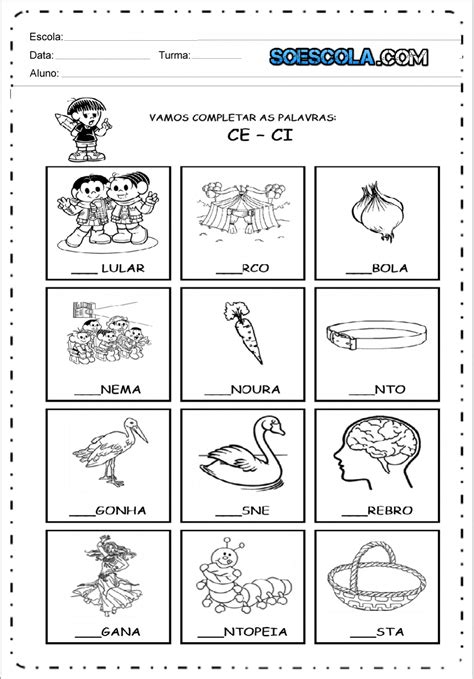 Atividades Fam Lia Sil Bica Do C Para Imprimir S Escola