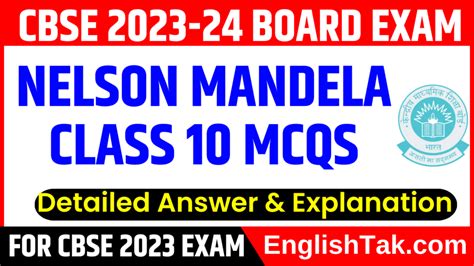 Nelson Mandela Mcqs Class 10 Archives English Grammar And Spoken English Englishtak