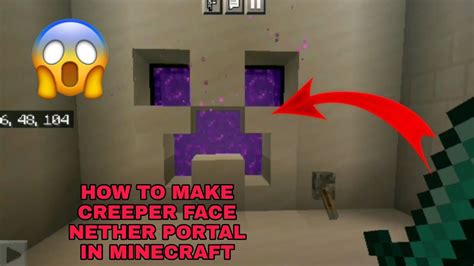 How To Make Creeper Face Nether Portal In Minecraft Shorts Youtube