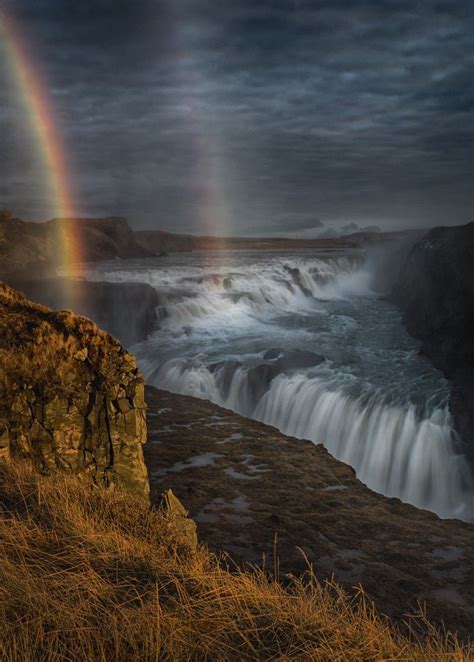 Rainbow Over Waterfall