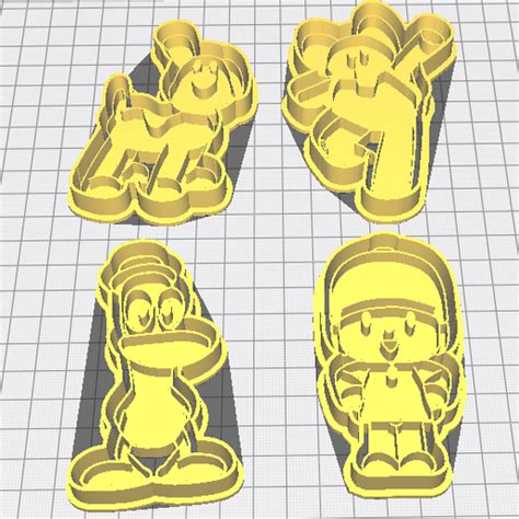 Descargar Archivo Stl Cortodores De Galletas Pocoyo Cookie Cutters