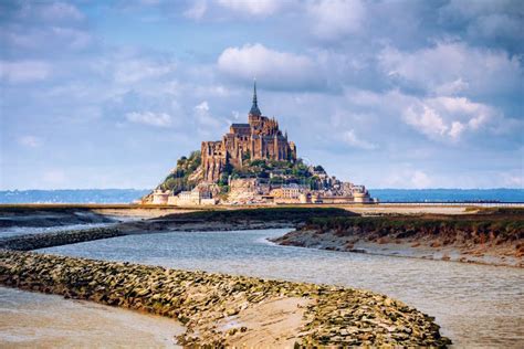 Catedral Magn Fica De Mont Saint Michel En La Isla Normand A Imagen