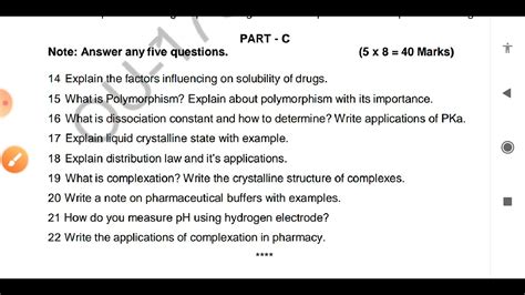 Physical Pharmaceutics L Important Questions B Pharmacy Rd Sem