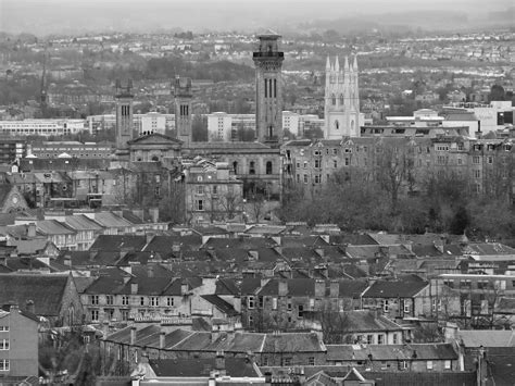 Glasgow West End Park Circus Black And White Photography Print Mo And