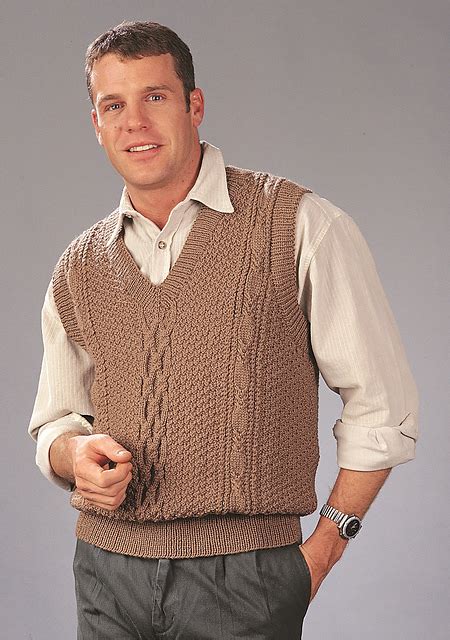 Ravelry Pt 8091 Mens Aran Vest Pattern By Bendigo Woollen Mills