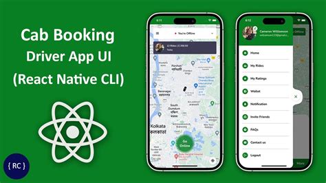 Online Cab Booking Driver App In React Native Cli App Ui Uber Clone