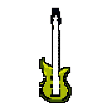 banda eléctrico guitarra juego píxel Arte vector ilustración 23875405