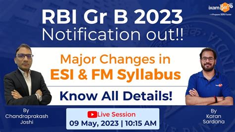 Rbi New Syllabus Major Changes In Esi Fm Syllabus Rbi Grade