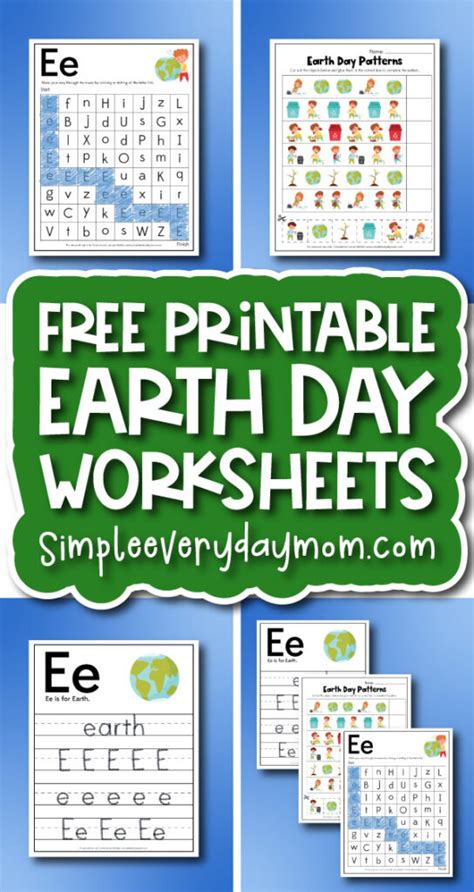 Earth Day Worksheets For Kids Free Printable