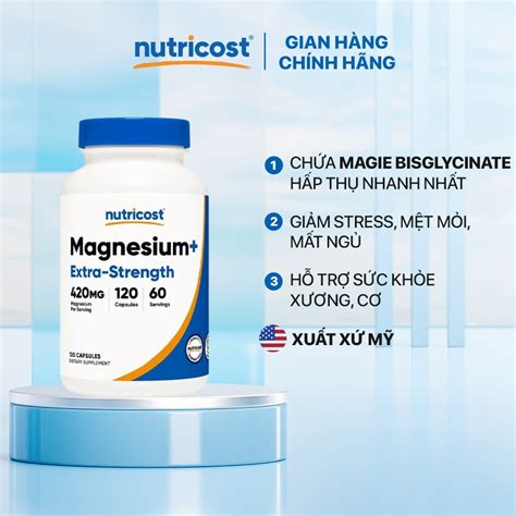 Vi N U Ng Nutricost Magnesium Extra Strength Mg B Sung Magie Gi M