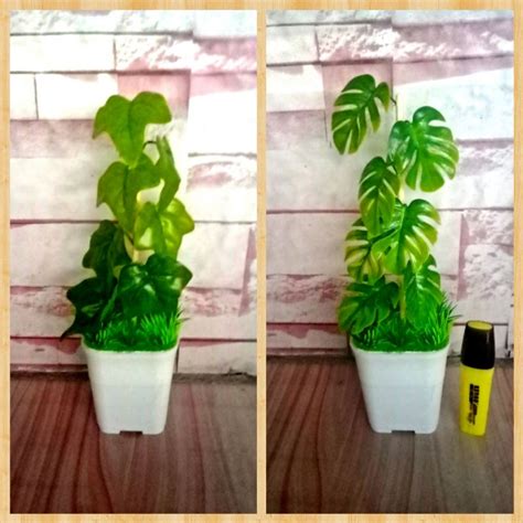 Jual Daun Monstera Ajir Turus Bunga Hias Artificial Imitasi Palsu