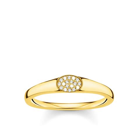 Thomas Sabo Charm Club Ring Weisse Steine Gold