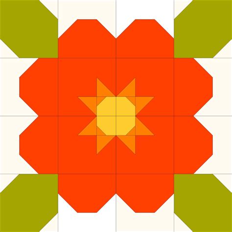 Summer Flower Quilt Block — Crafty Staci