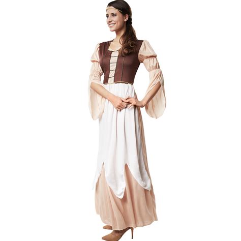 Kostüm Damen Freifrau Magd Bäuerin Mittelalter Kleid Gewand Fasching