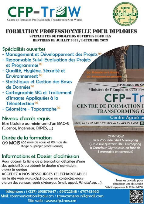 Formation Cartographie Sig Et Traitement Dimages Centre De Formation Professionnelle