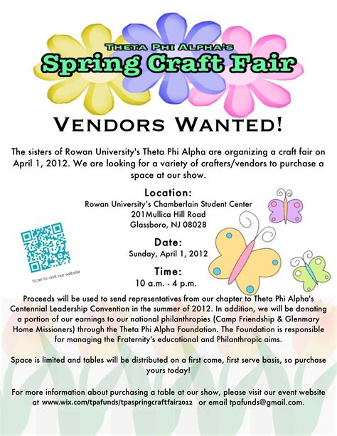 Fundraiser Flyer Craft Fair Vendor Flyer Template