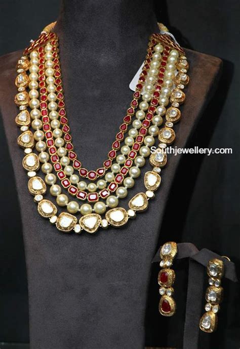 Reversible Polki Ruby Mala Indian Jewellery Designs