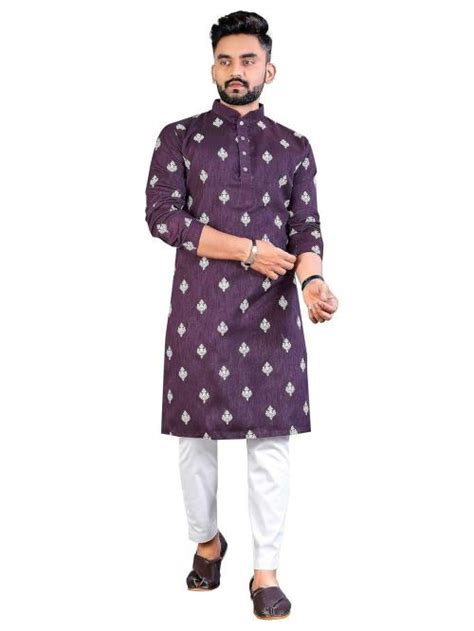 Buy ROZLAND Men S Heavy Cotton With Lucknowi Work Traditional And