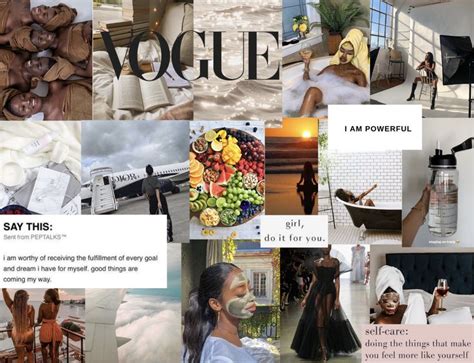 Success And Self Care Aesthetic Mood Board