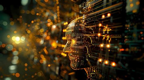 ai generated technology circuits royalty  stock