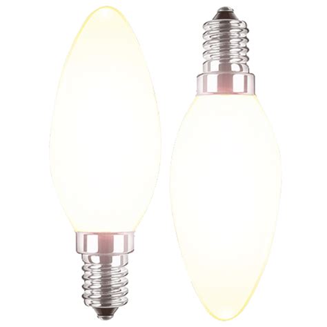 LED Filament Lampe Kerzenform E14 4 5W 470lm warmweiß opal Doppelpack