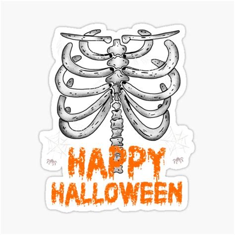 Halloween Funny Skeleton Sticker For Sale By Studioapartment Redbubble