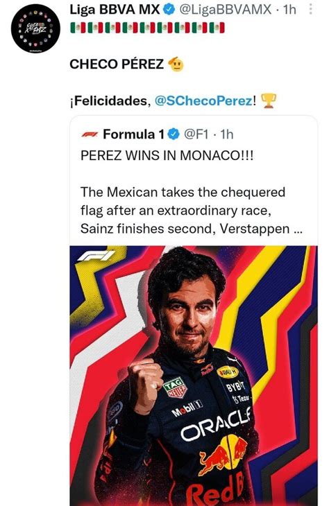 Checo Pérez Gignac Tottenham Y Más Felicitaciones Para El Mexicano