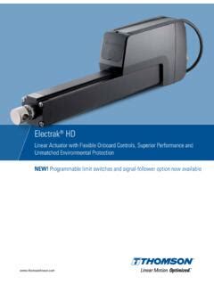 Thomson Electrak HD Linear Actuator Thomson Linear Thomson