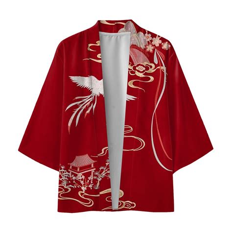 Male Spring Summer Kimono Cardigan Long Sleeve Cardigan All Print