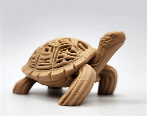 Wood-Carved Tortoise - Free 3D Print Model - MakerWorld